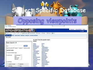 Subject Specific Database
 