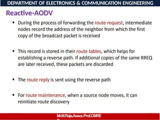 08/06/2026 80
DEPARTMENT OF ELECTRONICS & COMMUNICATION ENGINEERING
Reactive-AODV
Mr.M.Raja,Assoc.Prof,CMRE
 