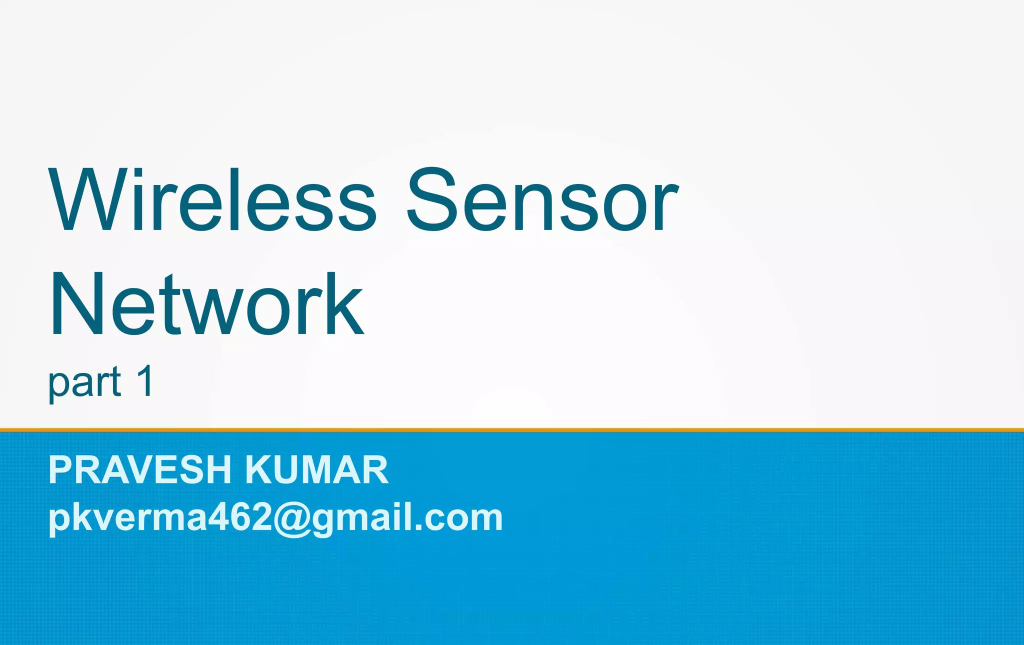 Wireless Sensor Network in IoT PPT