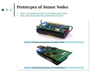Prototypes of Sensor Nodes
 https://en.wikipedia.org/wiki/List_of_wireless_sensor_nodes
 https://file.scirp.org/pdf/WSN_2016042016243334.pdf
Introduction to Wireless Sensor Networks
12
 