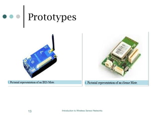Prototypes
Introduction to Wireless Sensor Networks
13
 