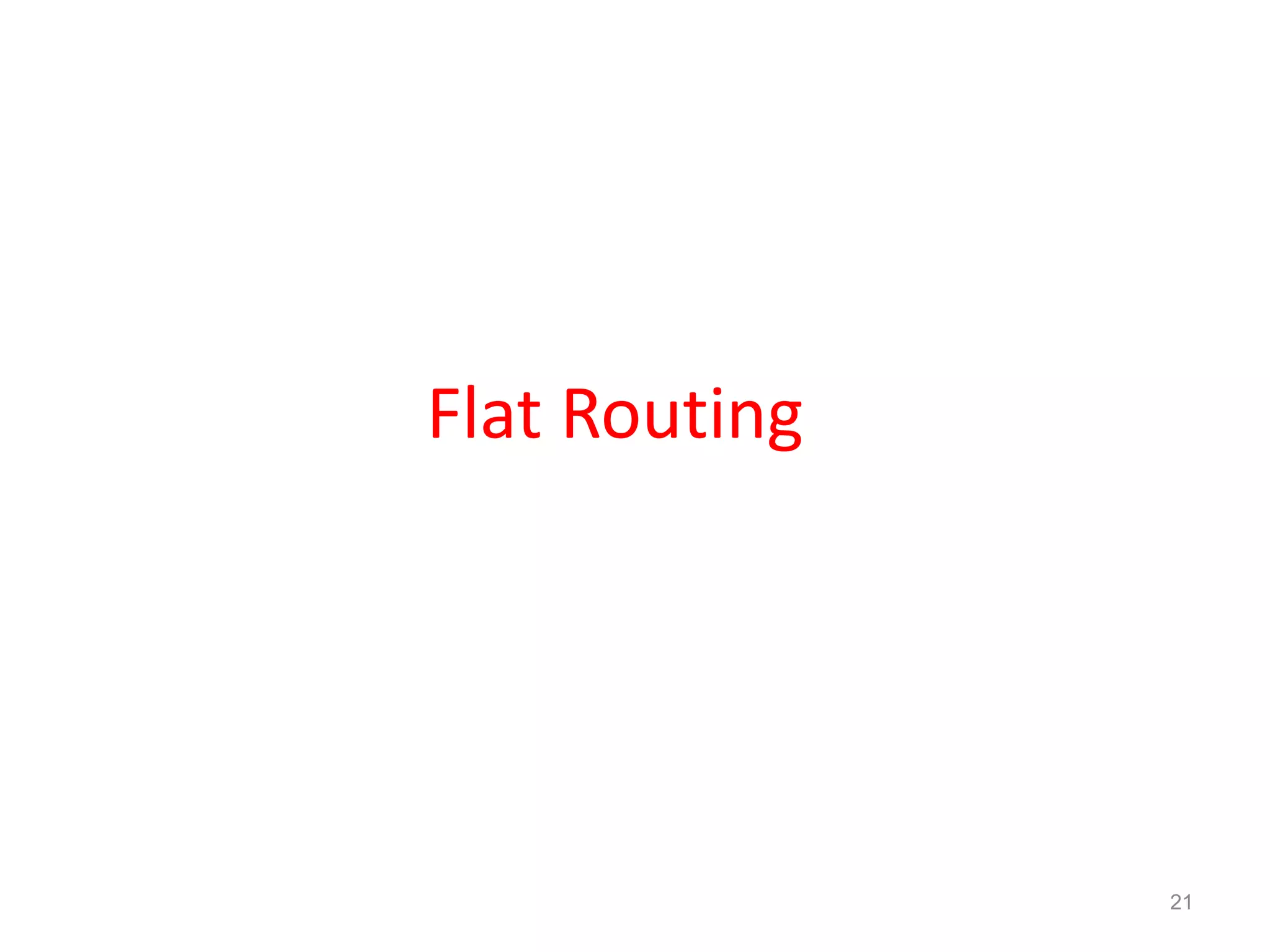 Flat Routing
21
 