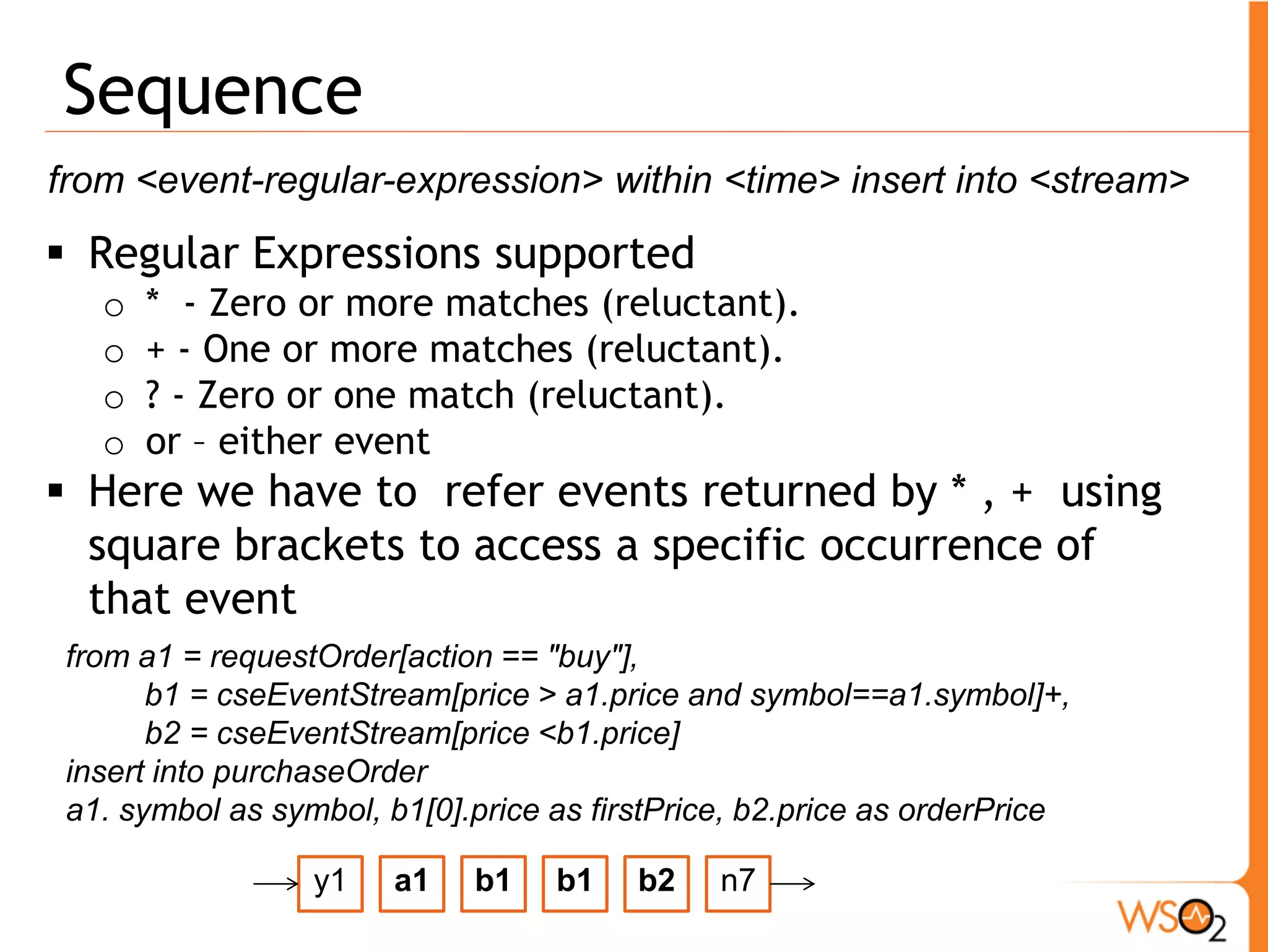 Performance Comparison With ESPER 
Simple filter without window 
from StockTick[prize >6] return symbol, price 
 