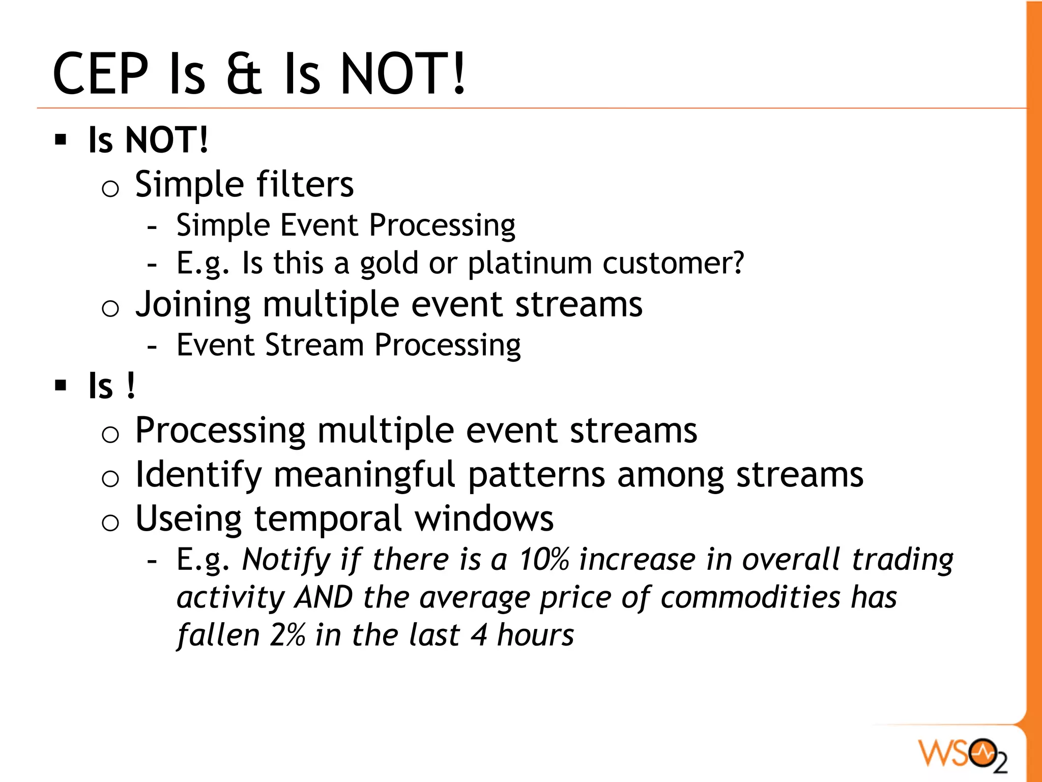 WSO2 CEP Architecture 
 