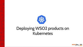 Deploying WSO2 products on
Kubernetes
 