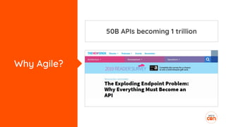 Why Agile?
50B APIs becoming 1 trillion
 