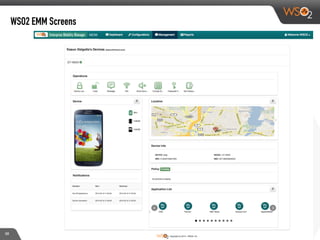 WSO2 EMM Screens
38
 