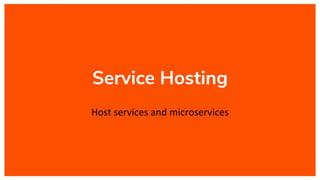 Service Hosting
Host services and microservices
 
