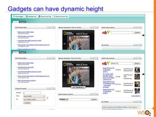 used in the iGoogle homepage Gadgets deployed in WSO2 Gadget Server are HTML and 