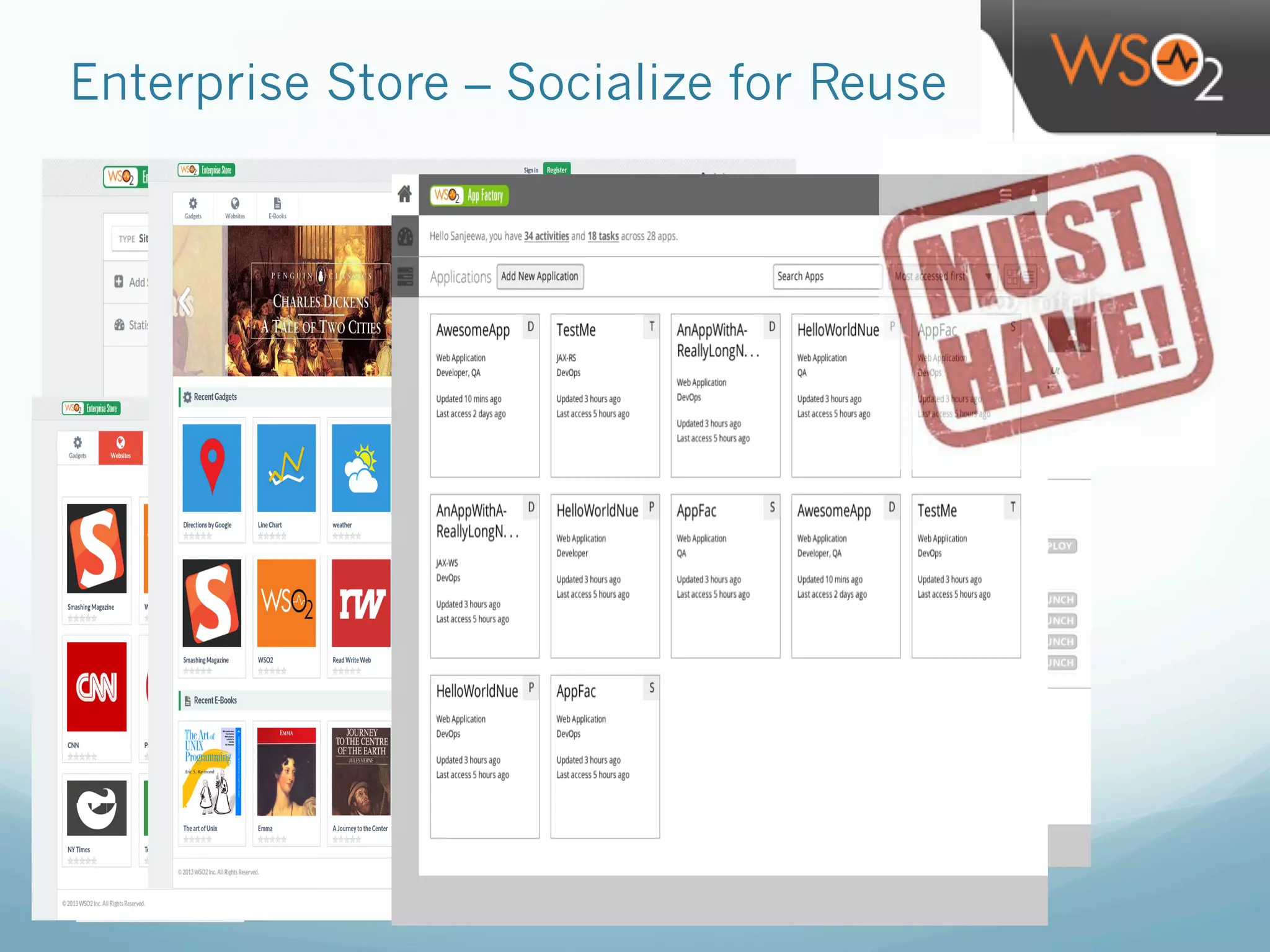 Enterprise Store – Socialize for Reuse
 