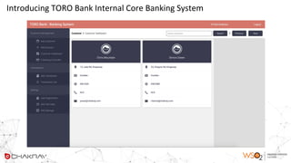 PREMIER CERTIFIED
PARTNER
Introducing TORO Bank Internal Core Banking System
 