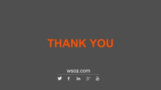 THANK YOU
wso2.com
 