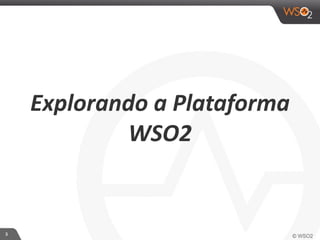 3 
Explorando 
a 
Plataforma 
WSO2 
 
