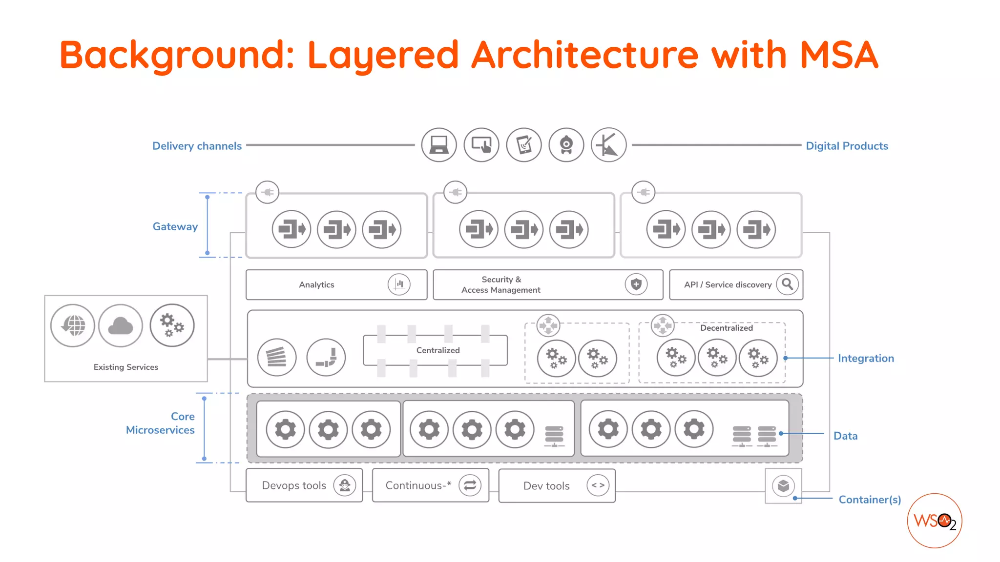 Background: Layered Architecture with MSA
 