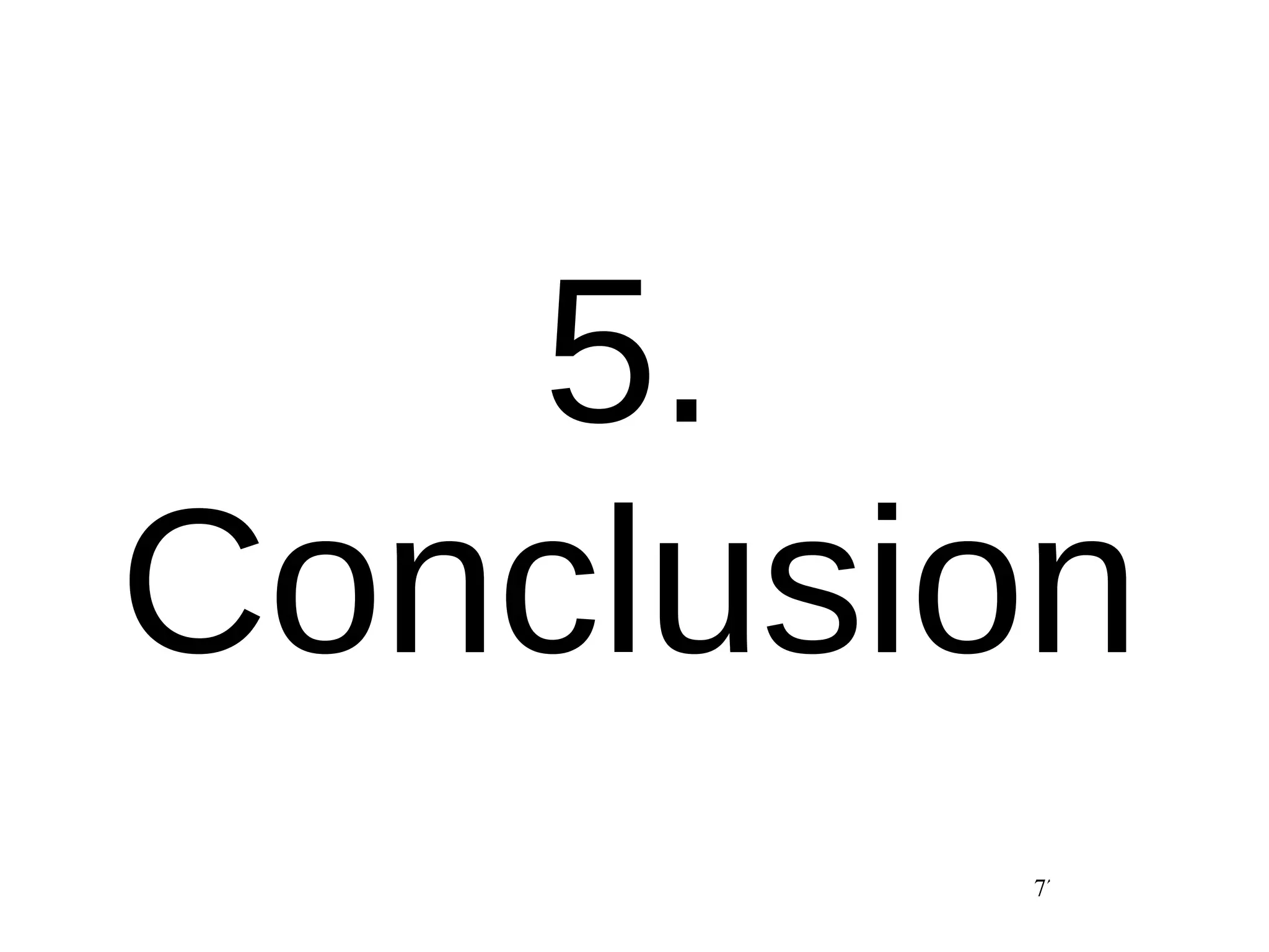 5. Conclusion 