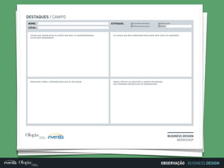 BUSINESS DESIGNOBSERVAÇÃO
 