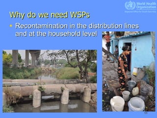 Why do we need WSPs Recontamination in the distribution lines and at the household level 