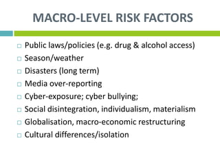 Meso Level Risk Factors Relationship