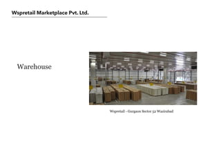 Wspretail Marketplace Pvt. Ltd.
Warehouse
Wspretail - Gurgaon Sector 52 Wazirabad
 
