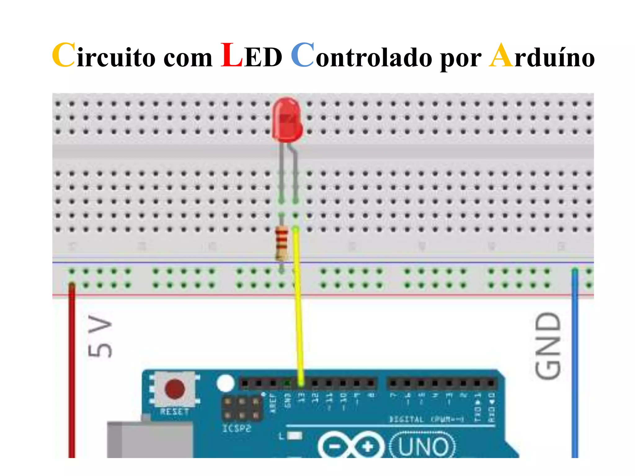 Circuito com LED Controlado por Arduíno
 