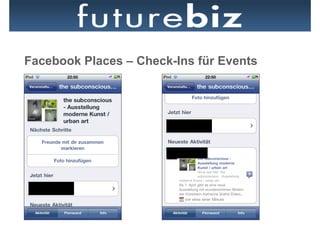 Facebook Places – Check-Ins für Events
 