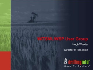 WITSML/WSP User Group
Hugh Winkler
Director of Research
 