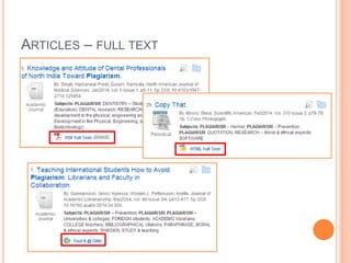 ARTICLES – FULL TEXT 
 