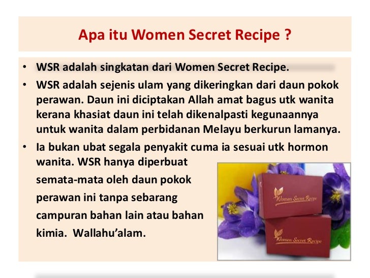 Women Secret Recipe