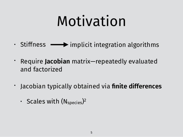 jacobian size matrix Initial of investigation analytical Jacobian pyJac: an jacobian size matrix Initial of investigation analytical Jacobian pyJac: an