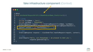 mock infrastructure component (Context)
 
