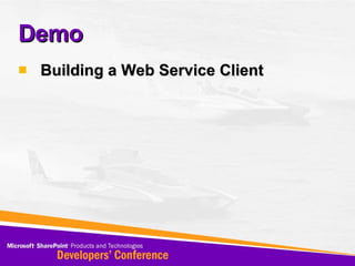 Demo Building a Web Service Client 