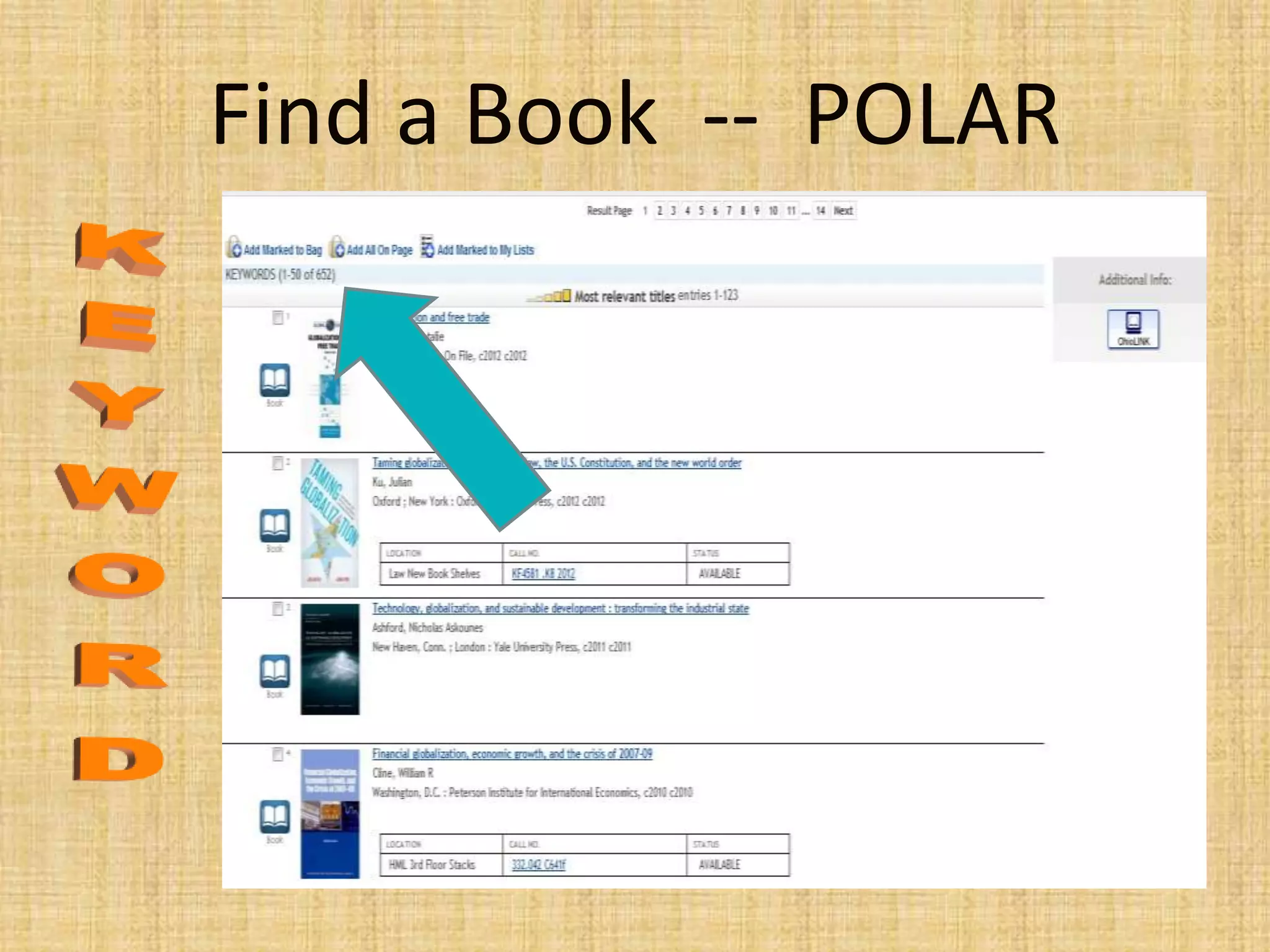 Find a Book -- POLAR
 