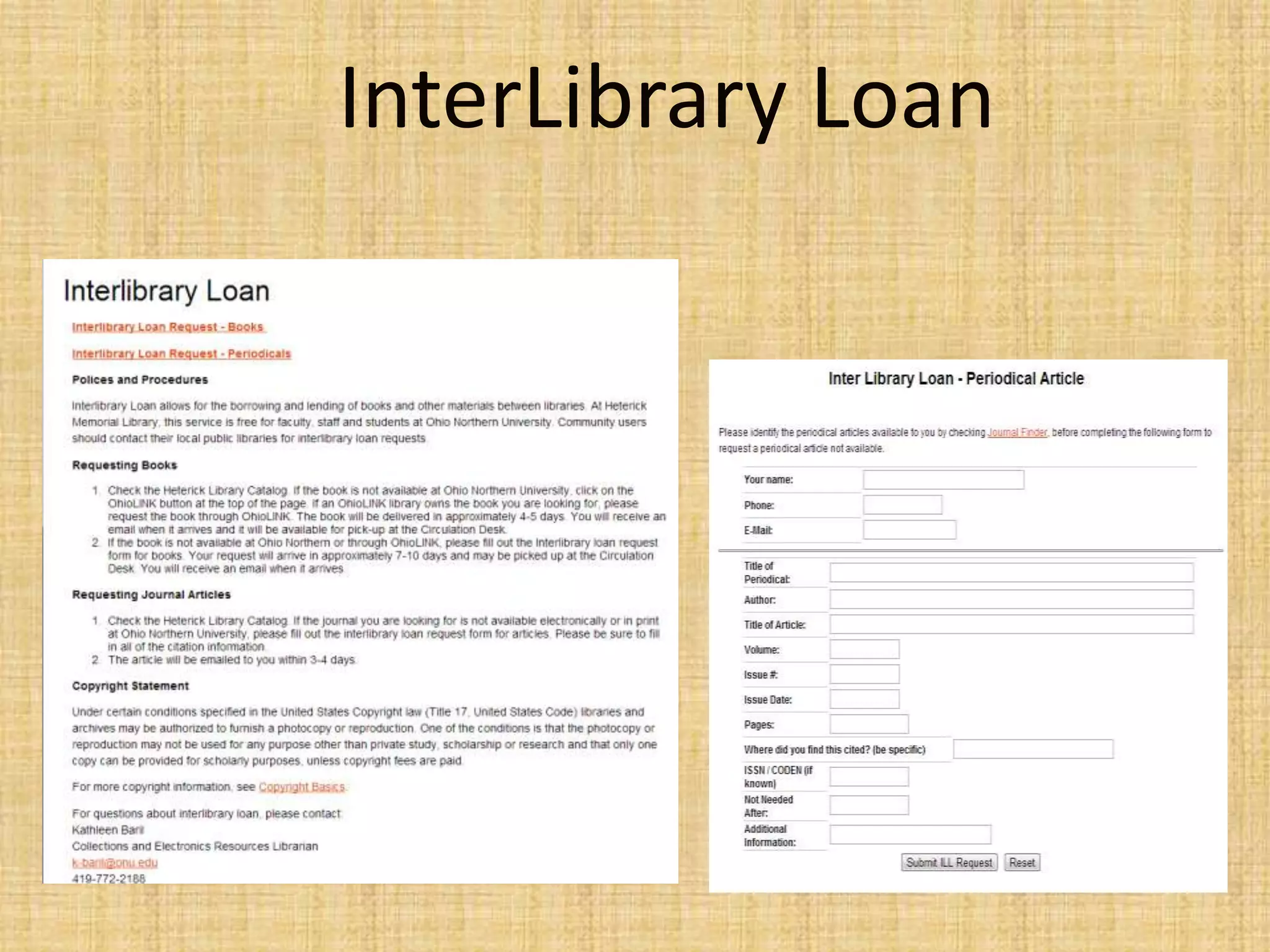 InterLibrary Loan
Fill in the
blanks
 