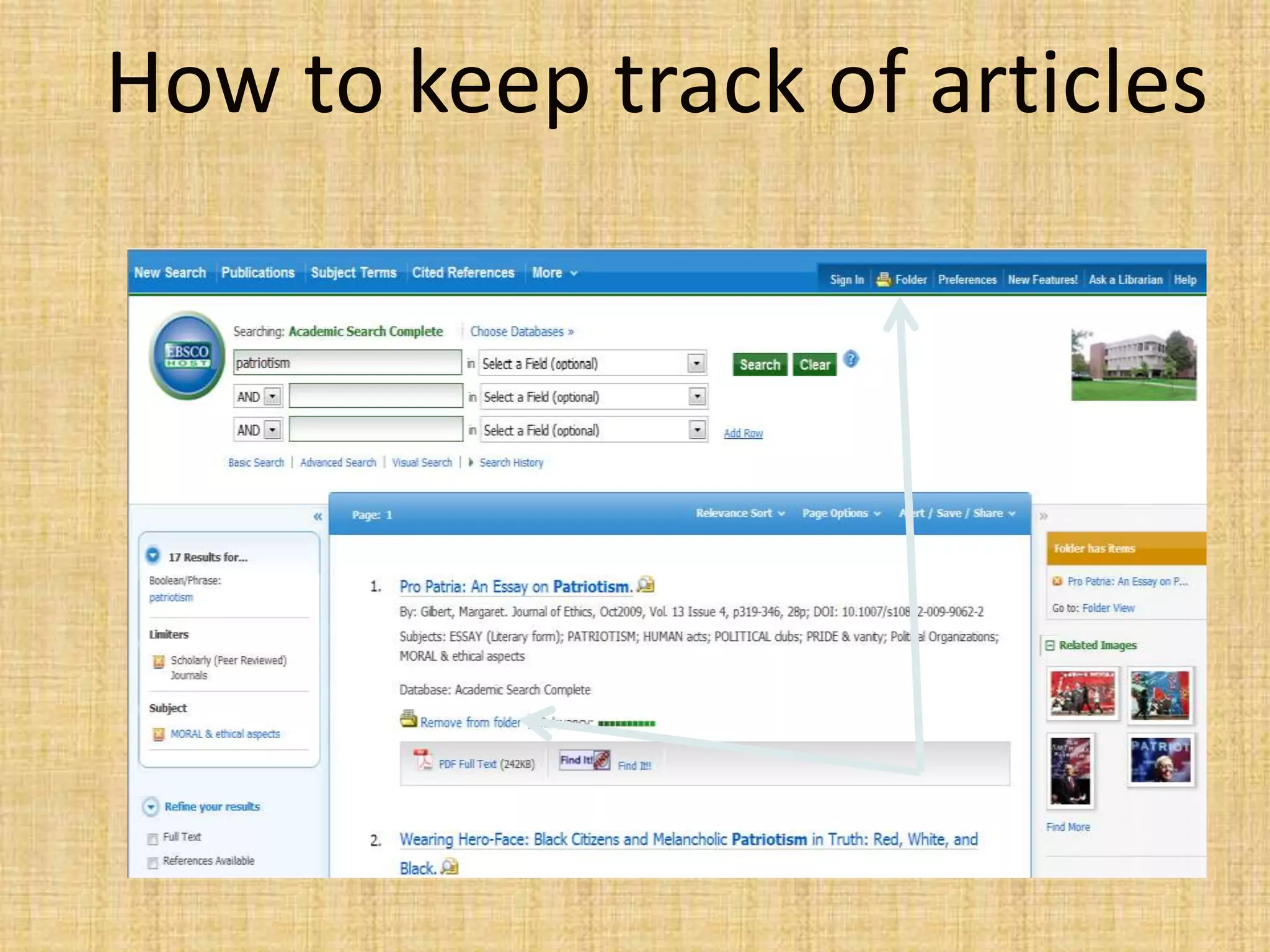 How to keep track of articles
 