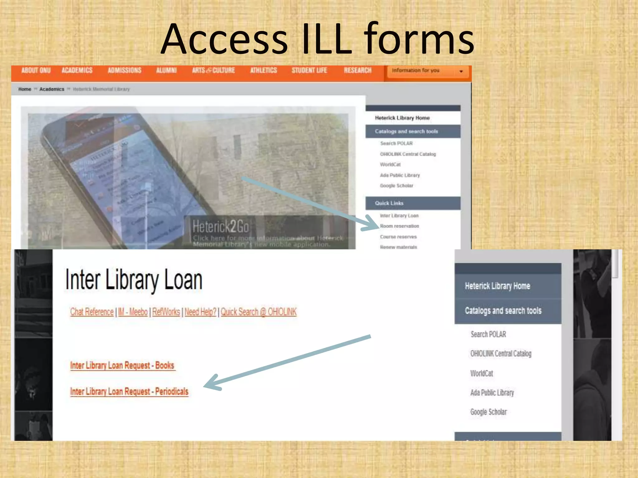 Access ILL forms
 