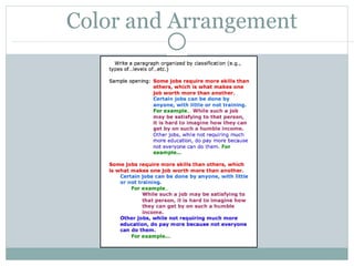 Color and Arrangement 