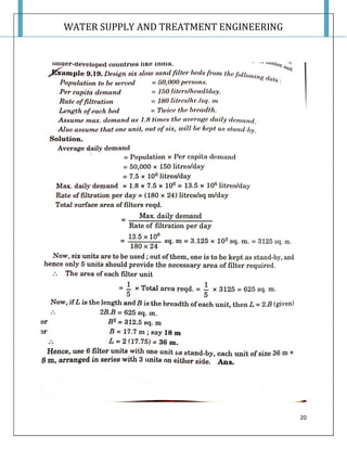 Water supply and treatment Engineering notes 18 cv46 | PDF