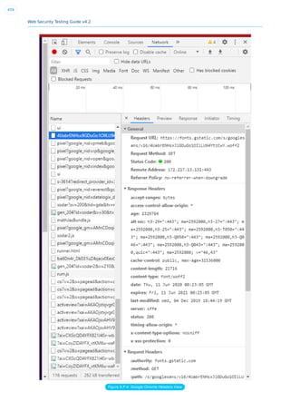 Web Security Testing Guide v4.2
459
Figure 6.F-4: Google Chrome Headers View
 