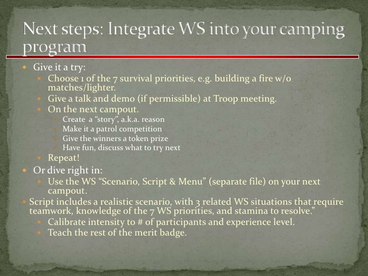 wilderness survival merit badge