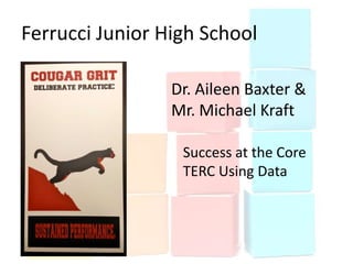 Ferrucci Junior High School

                 Dr. Aileen Baxter &
                 Mr. Michael Kraft

                  Success at the Core
                  TERC Using Data
 