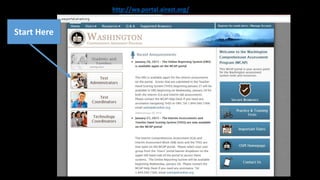 Start Here
http://wa.portal.airast.org/
 