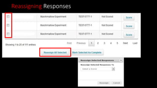 Reassigning Responses
 