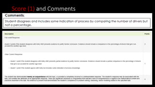 Score (1) and Comments
 