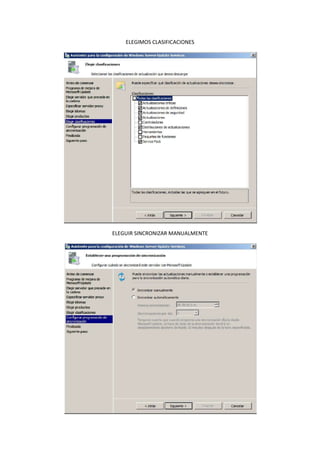 ELEGIMOS CLASIFICACIONES




ELEGUIR SINCRONIZAR MANUALMENTE
 