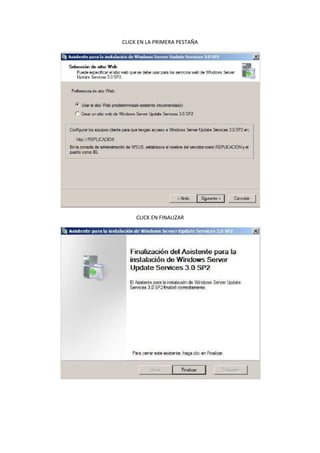 CLICK EN LA PRIMERA PESTAÑA




     CLICK EN FINALIZAR
 