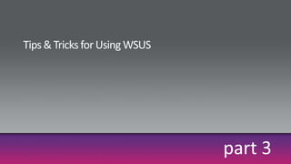 WUA Client Issues IIIDisabling the Automatic Updates Service or the BITS Service at any point in the past prevents it from starting properly when you need it!Reset permissions on these services to re-enable functionality.Use the Service Control Resource Kit tool (sc.exe) to do this:sc sdset bits "D:(A;;CCLCSWRPWPDTLOCRRC;;;SY)(A;;CCDCLCSWRPWPDTLOCRSDRCWDWO;;;BA)(A;;CCLCSWLOCRRC;;;AU)(A;;CCLCSWRPWPDTLOCRRC;;;PU)"sc sdsetwuauserv "D:(A;;CCLCSWRPWPDTLOCRRC;;;SY)(A;;CCDCLCSWRPWPDTLOCRSDRCWDWO;;;BA)(A;;CCLCSWLOCRRC;;;AU)(A;;CCLCSWRPWPDTLOCRRC;;;PU)“Every disabled client needs this!32