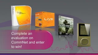 Required SlideSpeakers, TechEd 2009 is not producing a DVD. Please announce that attendees can access session recordings at TechEd Online. www.microsoft.com/techedSessions On-Demand & Communitywww.microsoft.com/learningMicrosoft Certification & Training Resourceshttp://microsoft.com/technetResources for IT Professionalshttp://microsoft.com/msdnResources for Developerswww.microsoft.com/learningMicrosoft Certification and Training ResourcesResources