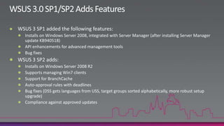 WSUS Lifecycle/RoadmapSupport lifecycle