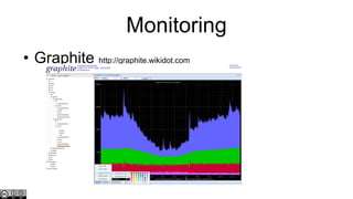 Monitoring
• Graphite http://graphite.wikidot.com

 