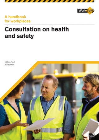 A handbook
for workplaces

Transferring people safely
Consultation on health
and safety
Handling patients, residents and clients in health,
aged care, rehabilitation and disability services




        No.1
Edition No.3
June 2007
July 2009
 